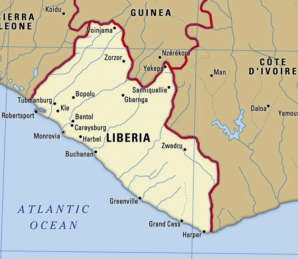 Liberia location