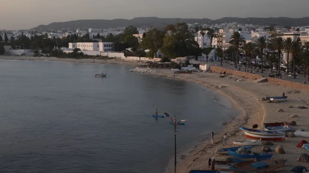 Coastal town view