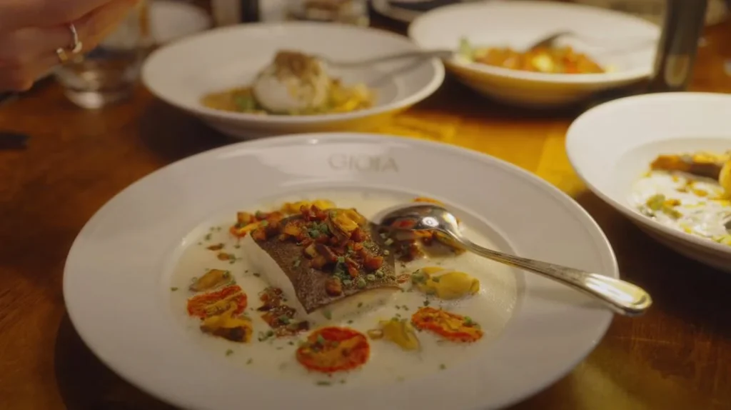 elegant plated dish at restaurant
