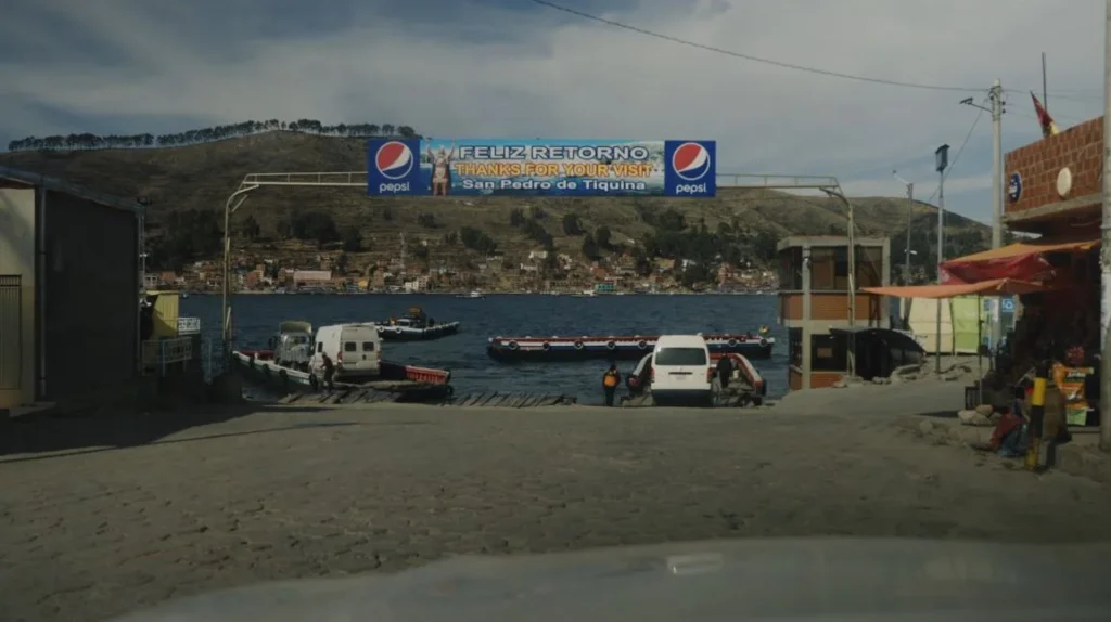 Pepsi sign at ferry crossing