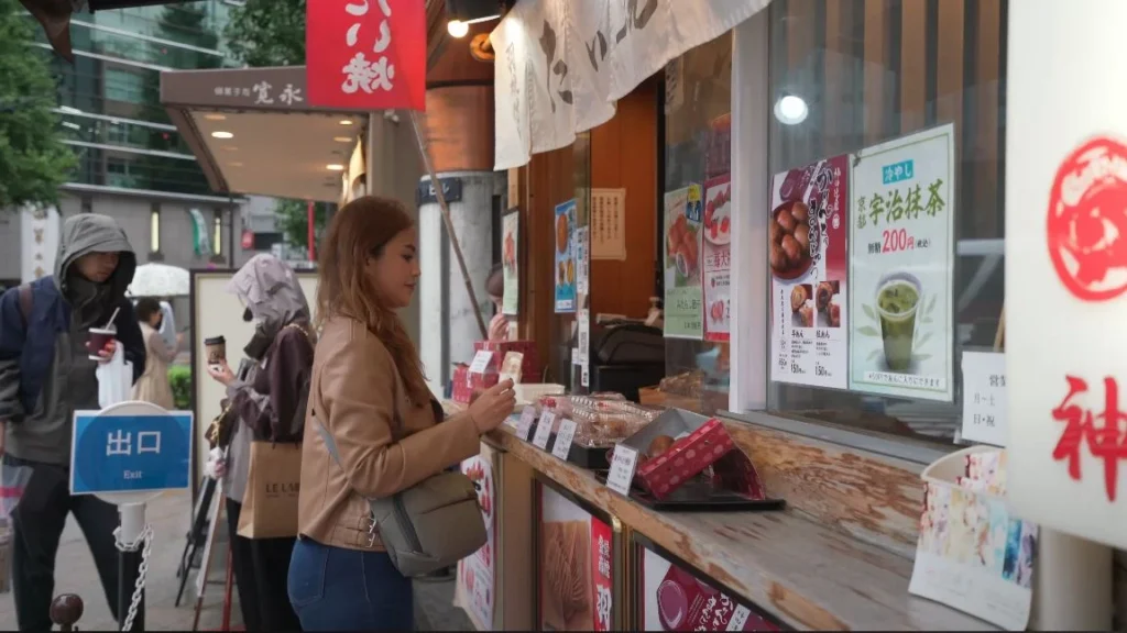 me at the matcha stand