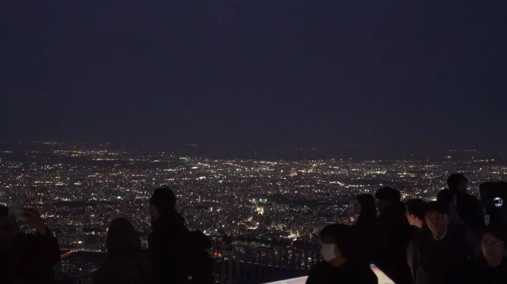 night cityscape from observation deck