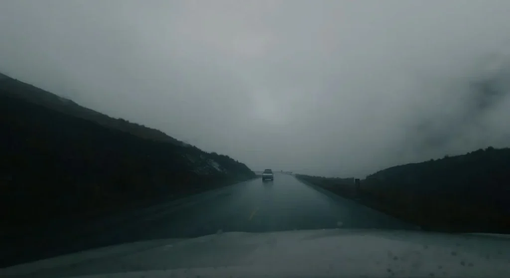 rain-soaked mountain