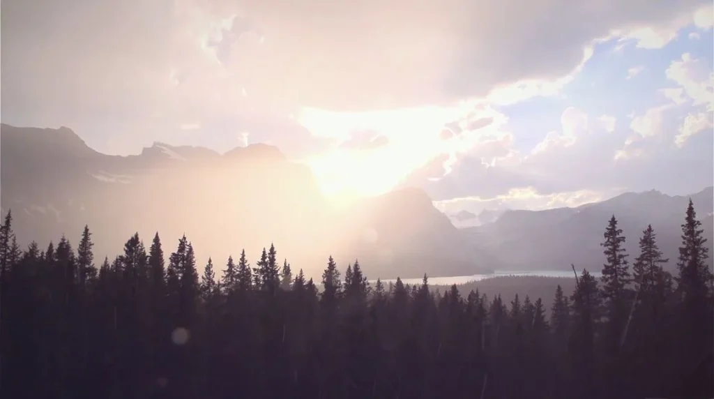 sunny mountain landscape