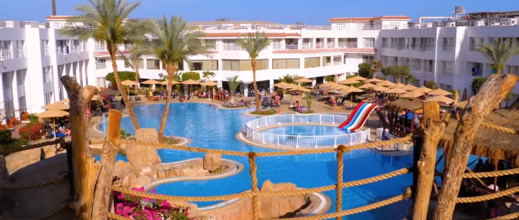Red Sea resort pool complex
