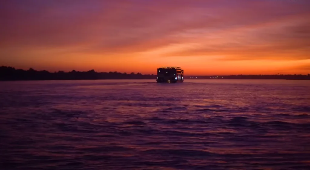 Sunset view of nile river