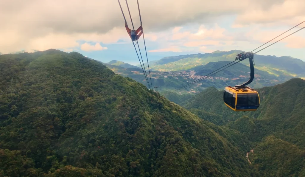 Getting don the mountain