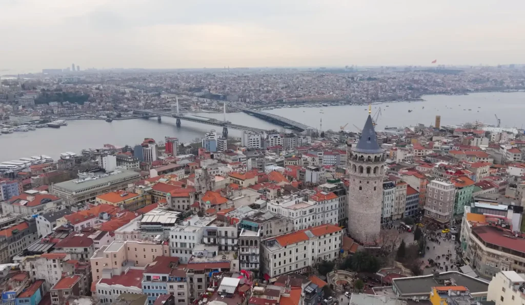 Istanbul showing Bosphorus strait and Galata TowerIstanbul showing Bosphorus strait and Galata Tower
