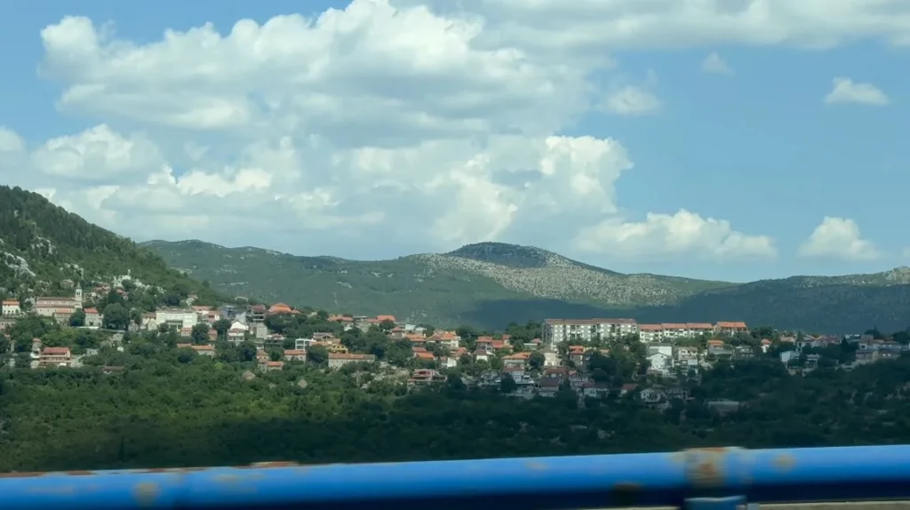 Scenic drive through Croatian countryside