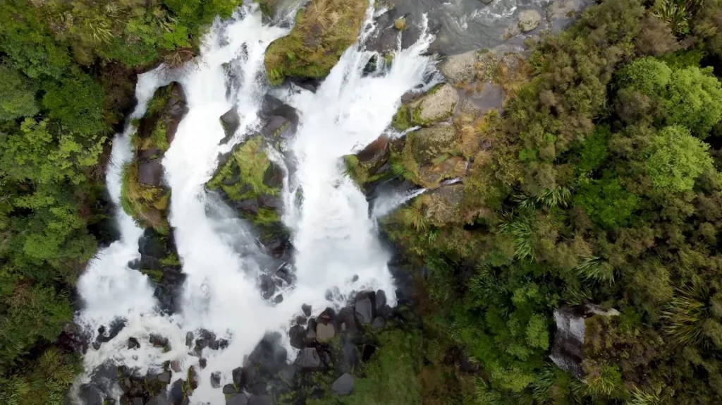 Waipunga Falls - multiple waterfalls cascading through native forest (2)