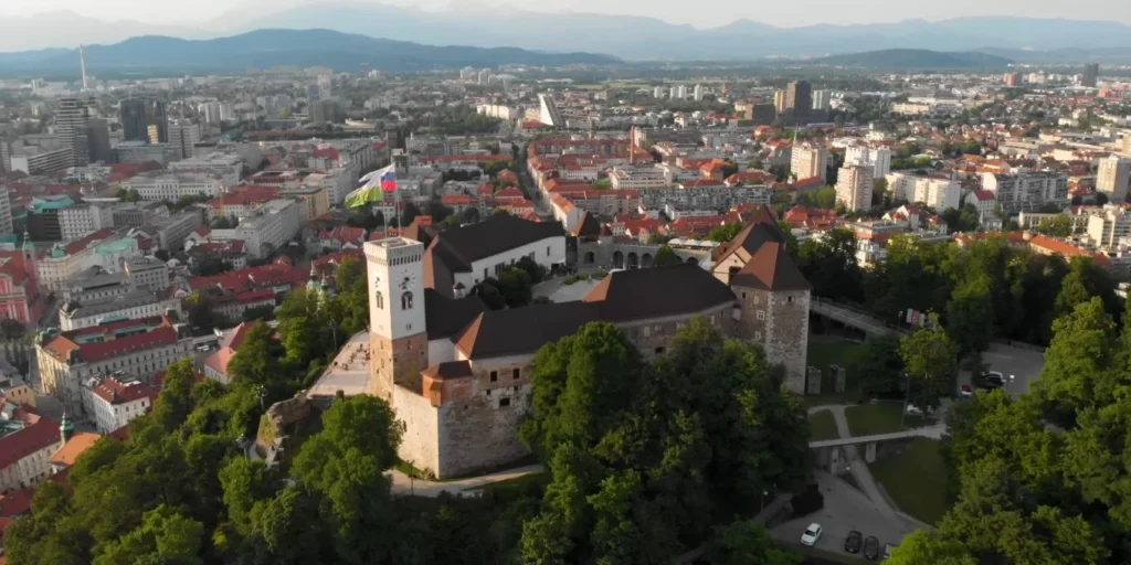 Ljubljana Castle aerial
