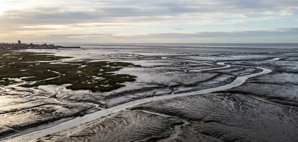 The Wash tidal estuary in eastern England