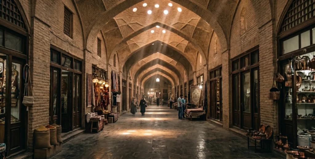 Vakil Bazaar interior in summer