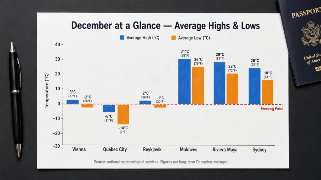 December Average Highs & Low