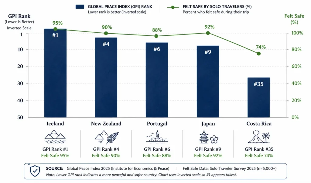 Solo Travel Safety Score by Country