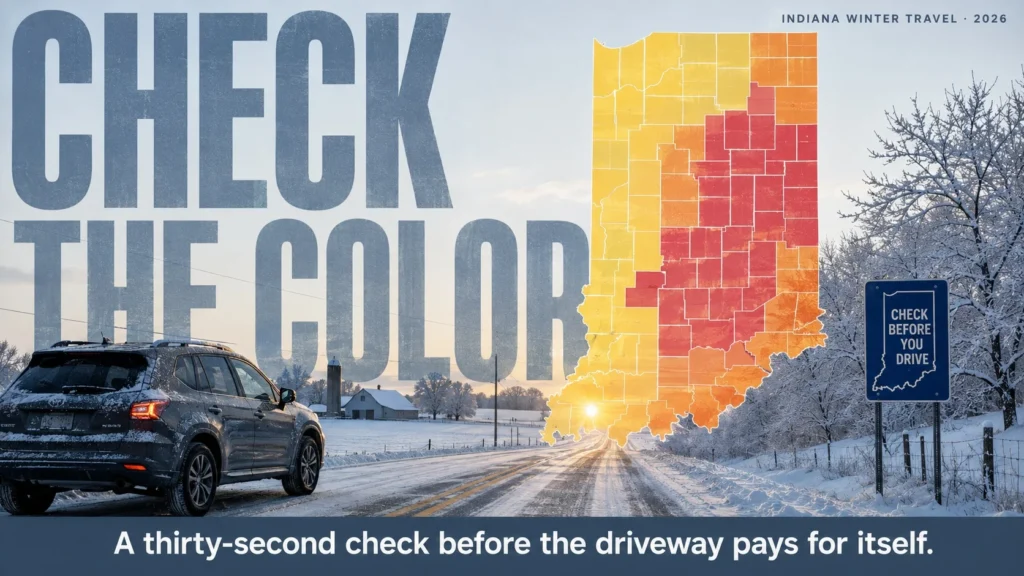 Using the indiana travel advisory map to Stay Off Closed Roads